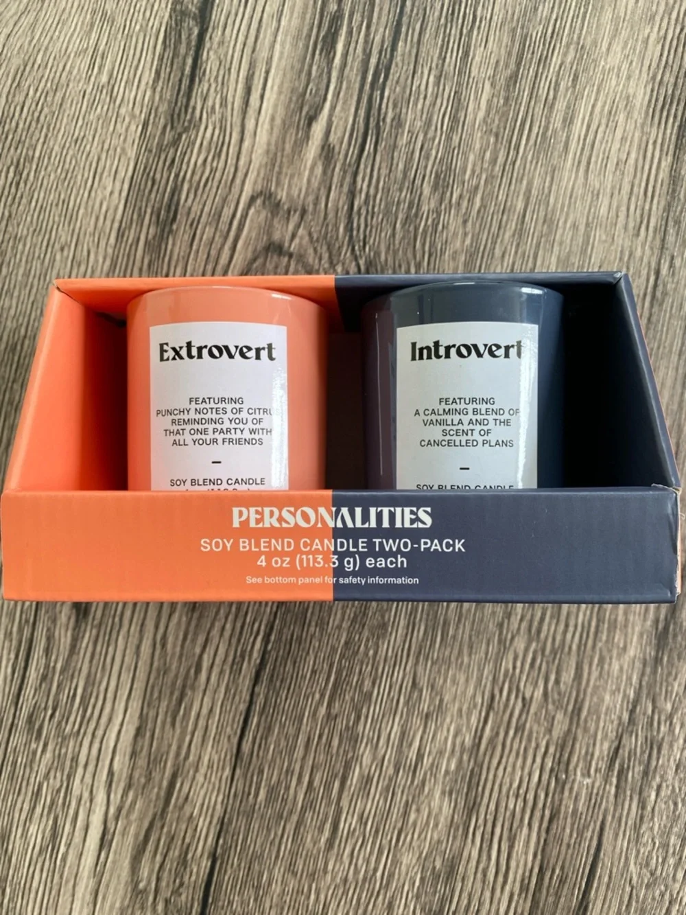 Target 2pk 4oz Glass Introvert and Extrovert Jar Candle Gift Set Room Essential